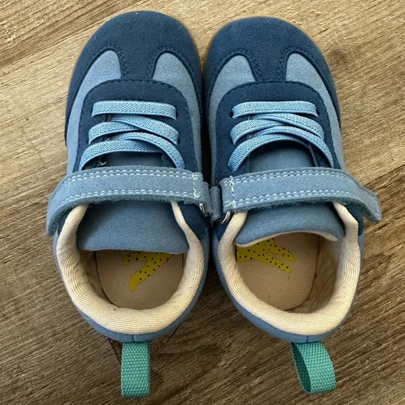 Ten Little Blue Retro Suede Toddler Shoes - Picture 1 of 2